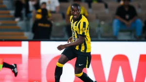 Moussa Diaby representing Al Ittihad ahead of the AFC Champions League Elite match against Al Jazira.